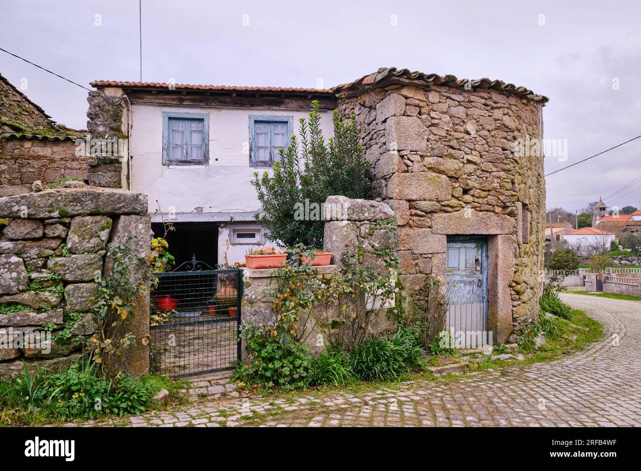 Maison traditionnelle à Aldeia Nova, Miranda do Douro. Tras-os-Montes, Portugal Banque D'Images