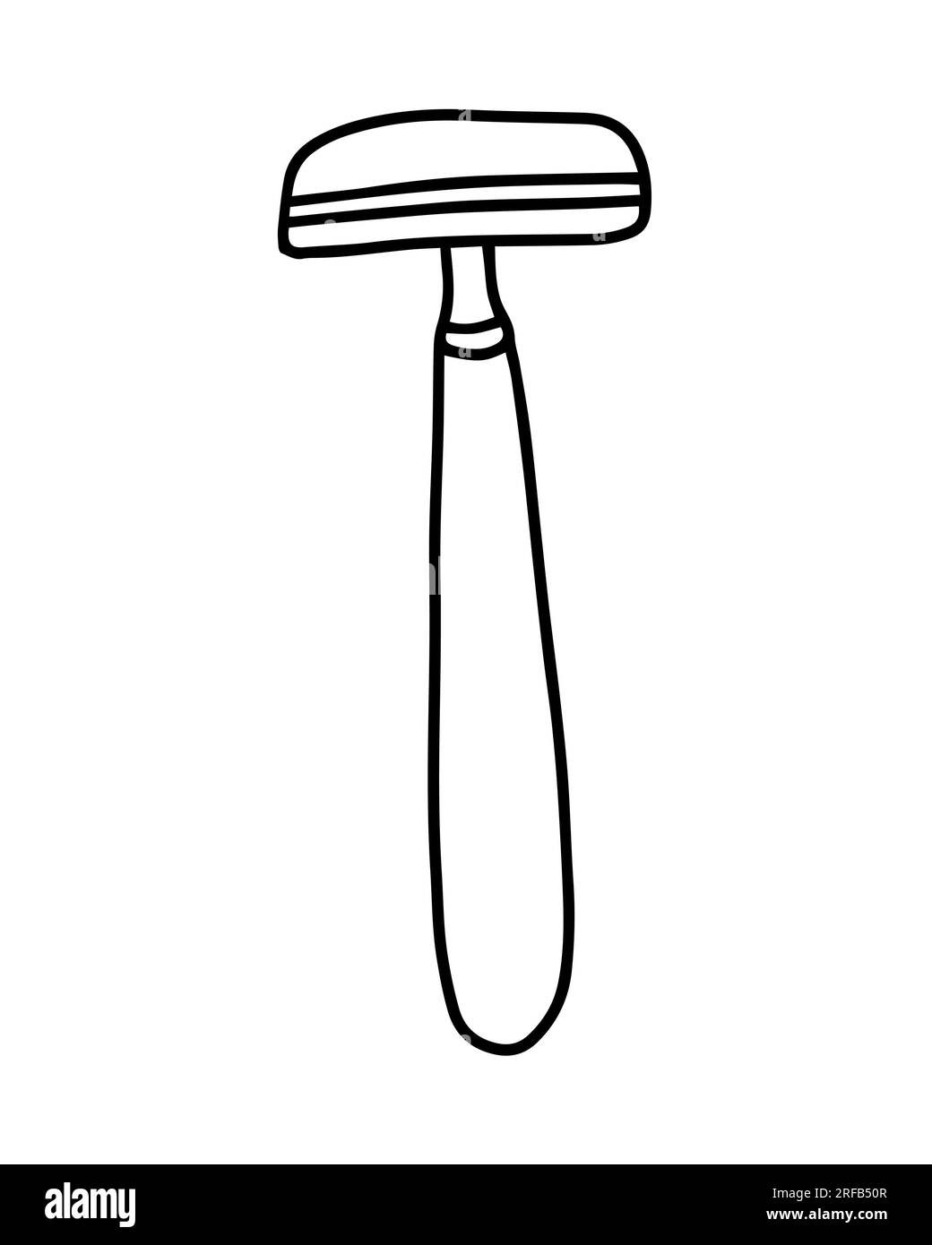 Rasoir Doodle barber Illustration de Vecteur