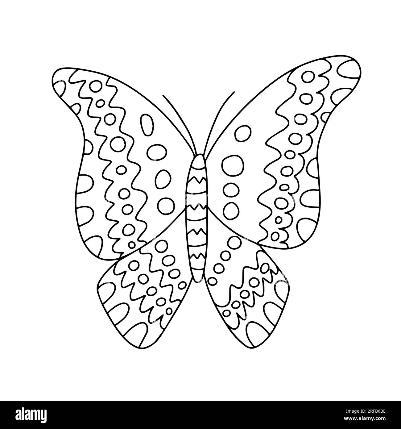 coloriage papillon chou Illustration de Vecteur