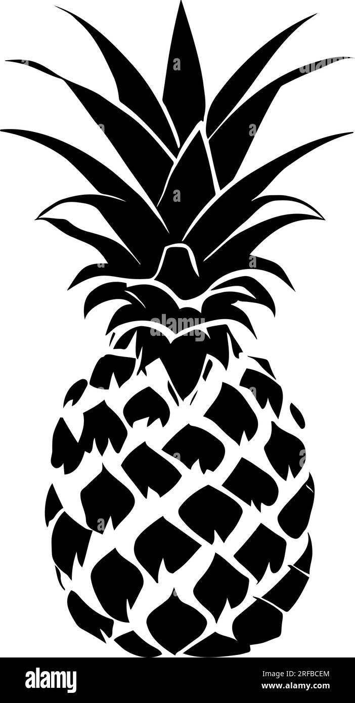 Icône de silhouette d'ananas isolée. Illustration vectorielle Illustration de Vecteur