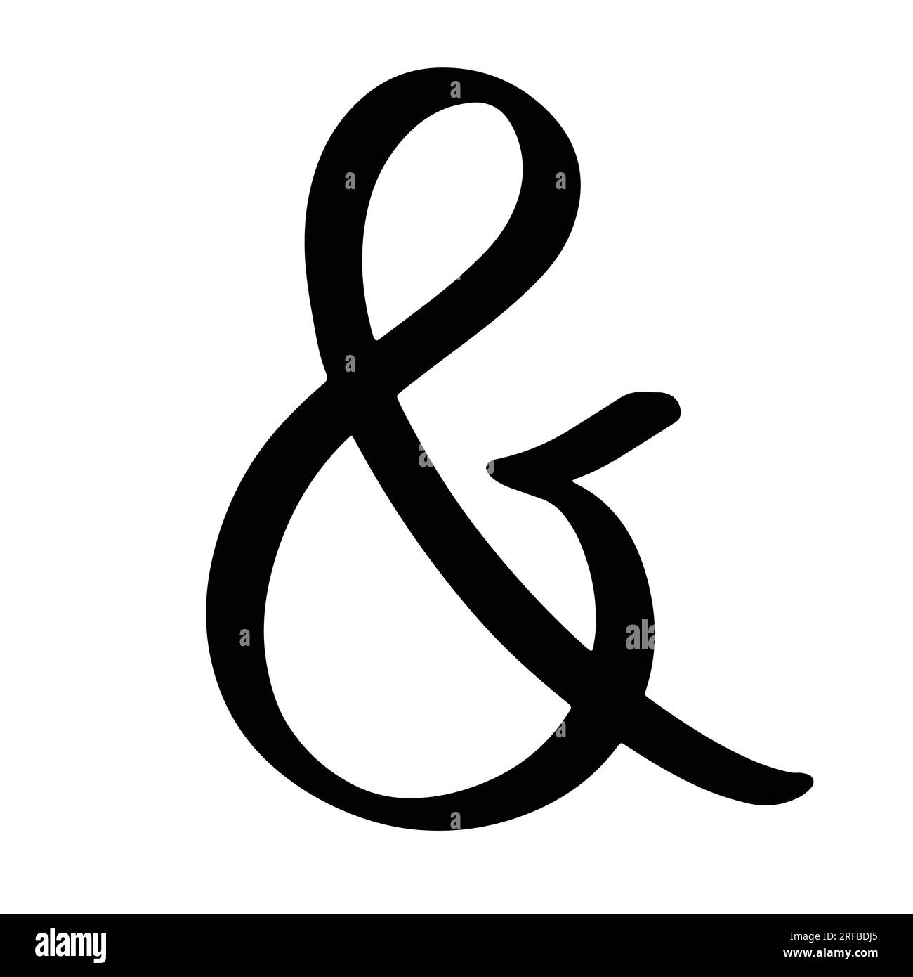 Et Ampersand signe symbole décoratif dessin à la main Illustration de Vecteur