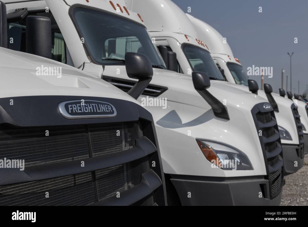 Indianapolis 1 août 2023 camions semitracteurs Freightliner