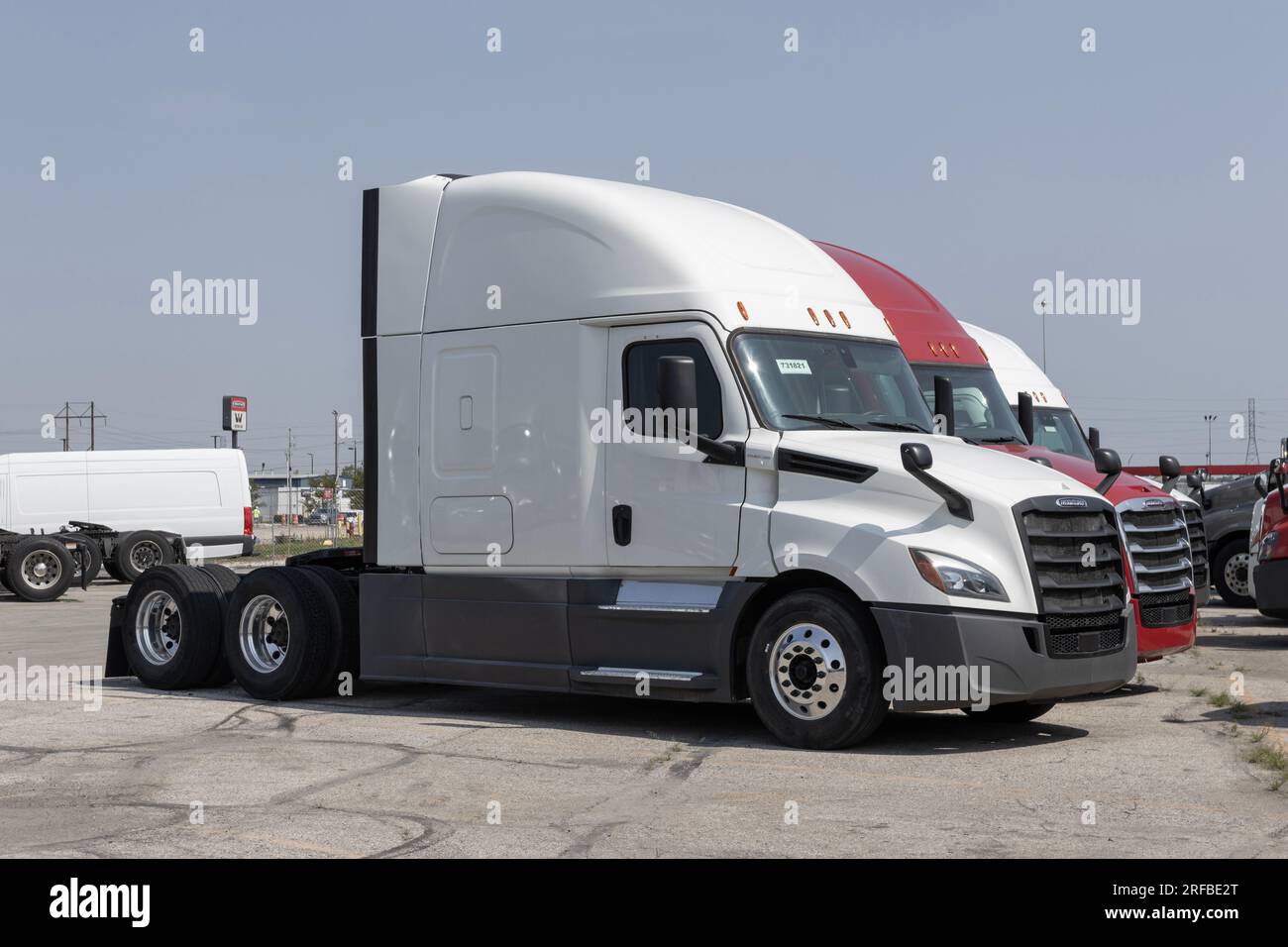 Indianapolis 1 août 2023 camions semitracteurs Freightliner
