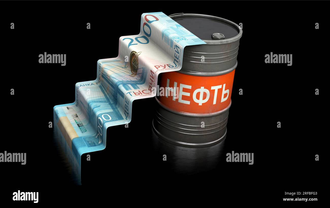 Le prix du pétrole russe augmente Banque D'Images