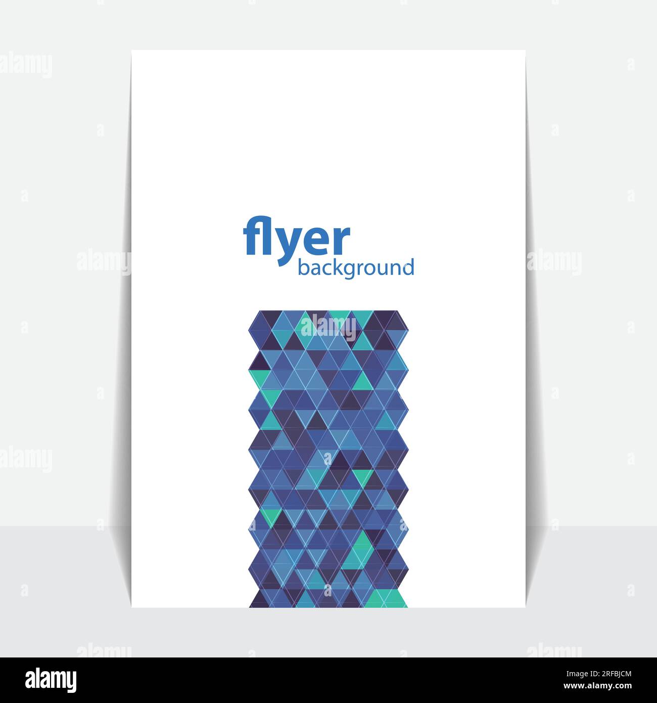 Flyer ou couverture design avec motif mosaïque triangles - Bleu Illustration de Vecteur