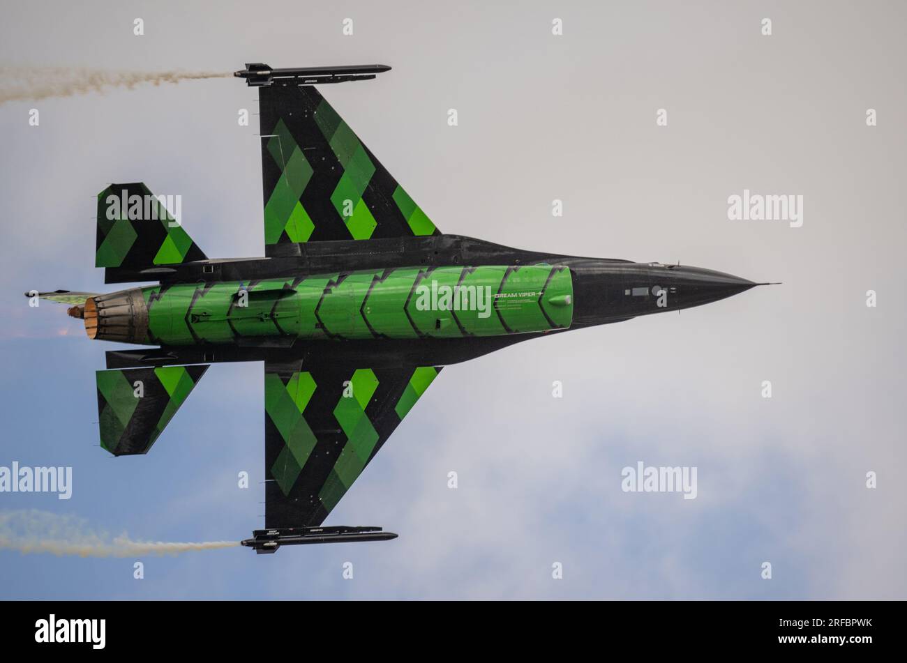 Belgian Air Force F-16 Solo Display 'Dream Viper' au Royal International Air Tattoo 2023 Banque D'Images