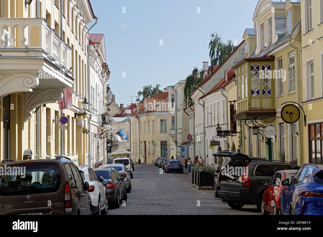 Estonie, Tallinn 07.07.2023 rues du vieux Tallinn Estonie Banque D'Images