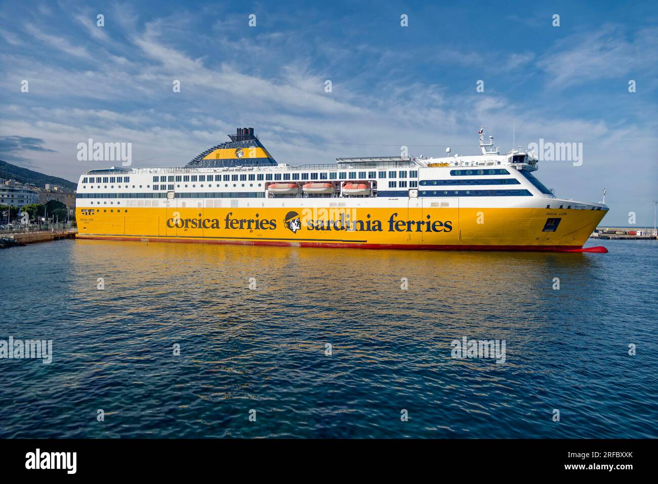 Korsika Fähre, corsika Ferrries, sardinia ferries, Bastia, Korsika, Frankreich, Europa Banque D'Images