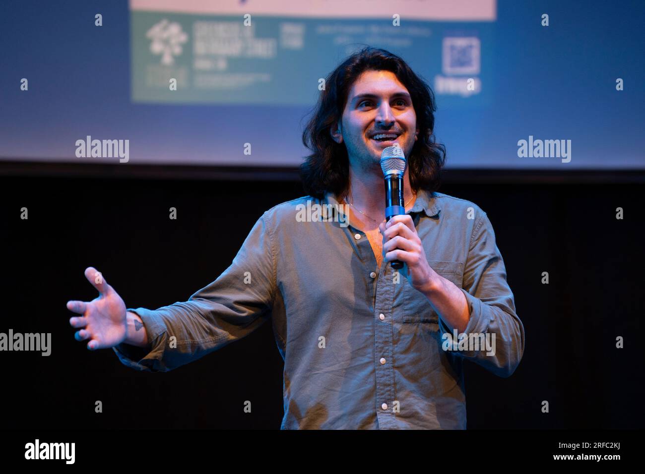 Édimbourg, Écosse, Royaume-Uni. 2 août 2023. Aperçu presse des groupes qui se produisent à Greenside salles pendant le Edinburgh Fringe 2023. Pic ; les conseils de mon père par John Franklin. Iain Masterton/Alamy Live News Banque D'Images