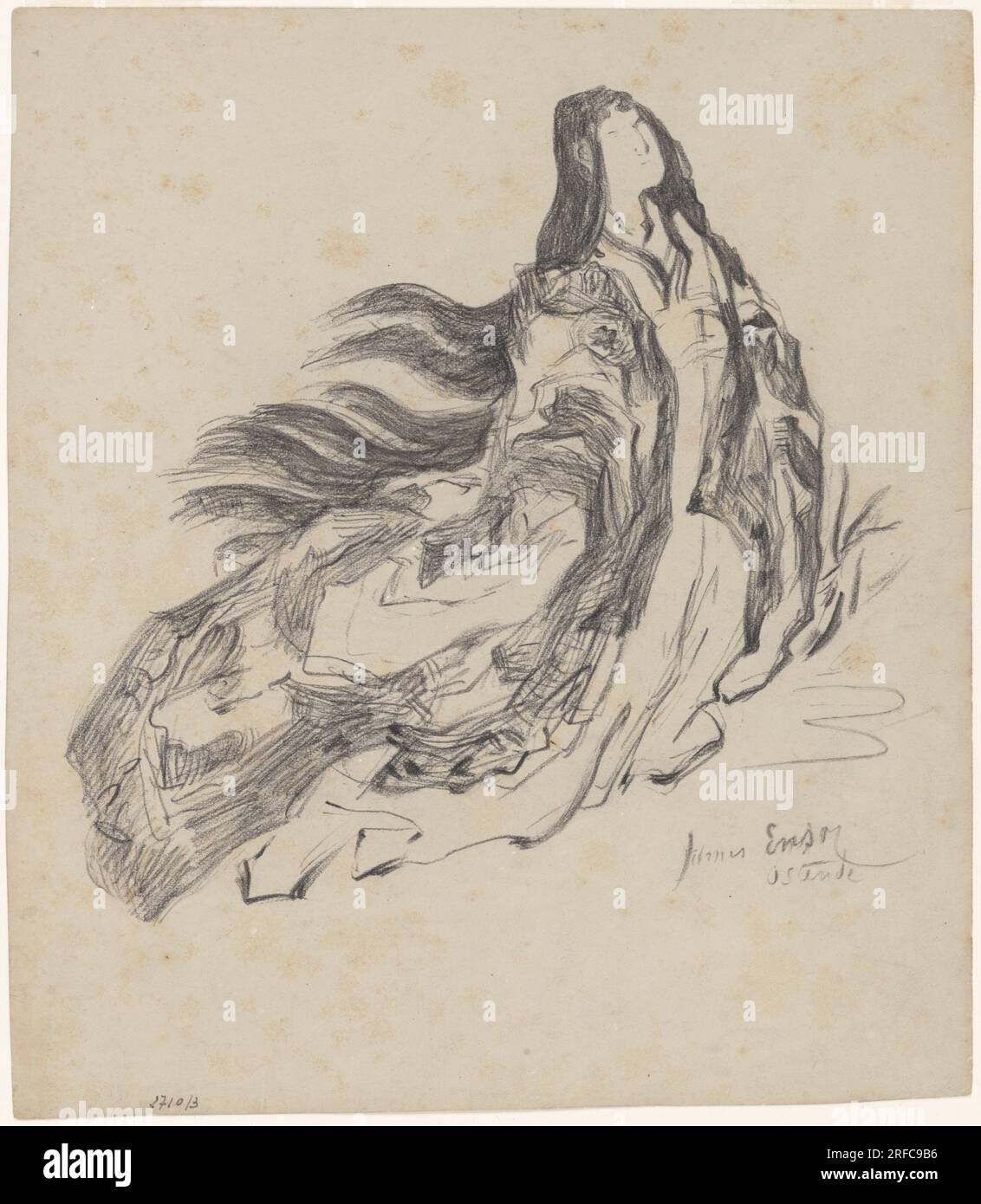 Chinoiserie, een vrouw 1885 de James Ensor Banque D'Images
