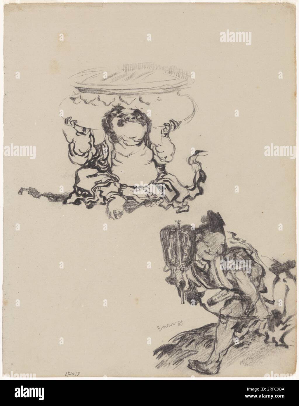 Chinoiserie, twee figuren 1885 de James Ensor Banque D'Images