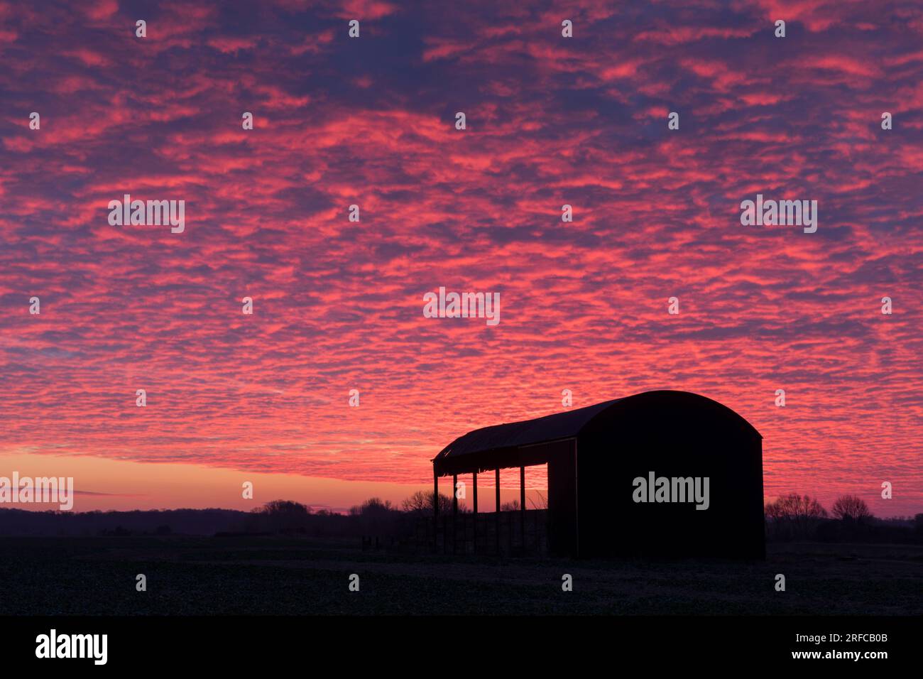 Stapleford Black Barn, Cambridgeshire, Royaume-Uni Banque D'Images