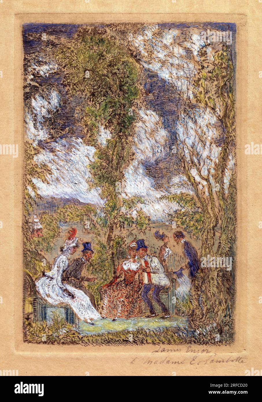 Le jardin de l'amour 1888 de James Ensor Banque D'Images