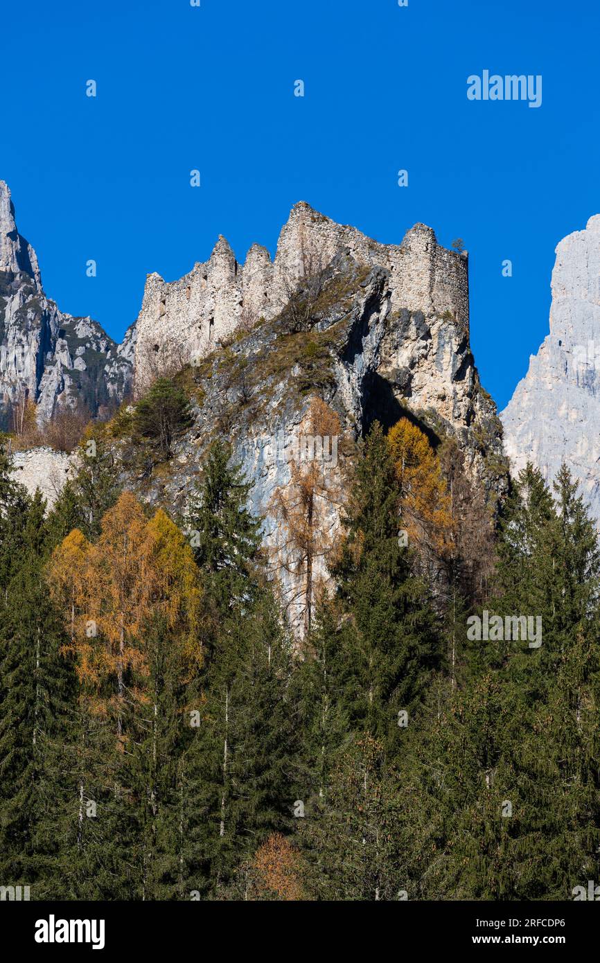 Trentin Val Canali - Castel Pietra Banque D'Images