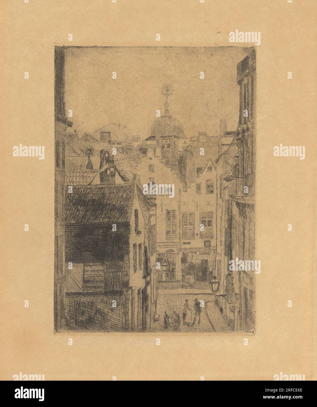 Rue du bon Secrous, Bruxelles 1887 par James Ensor Banque D'Images