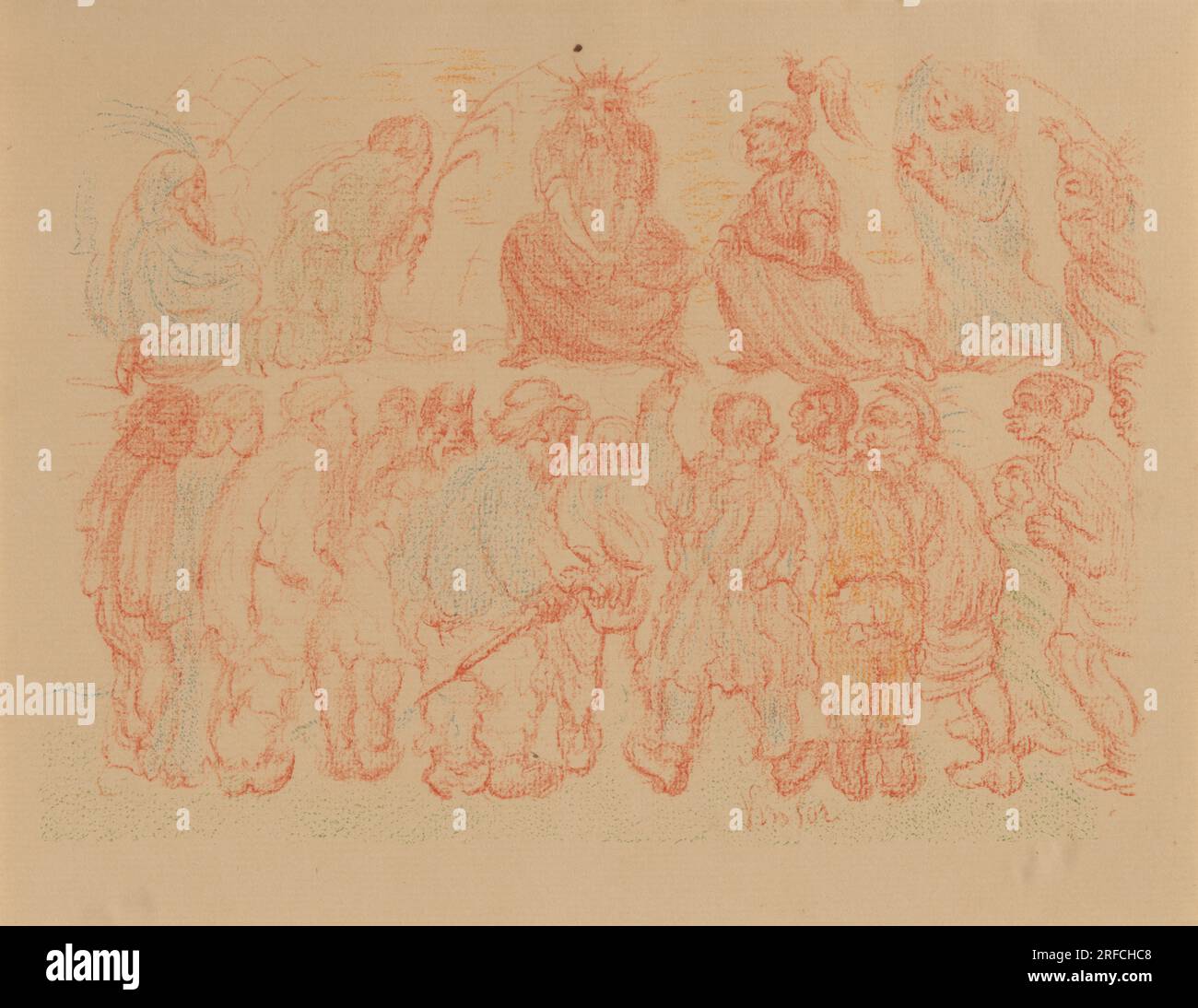 XVIII De bespotting van Christus (UIT : Taferelen UIT het leven van Christus) 1921 par James Ensor Banque D'Images