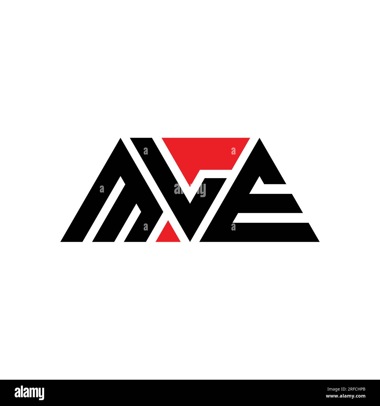 Logo de lettre triangle MLE avec forme de triangle. Monogramme de logo triangle MLE. Modèle de logo vecteur triangle MLE avec couleur rouge. MLE triangul Illustration de Vecteur