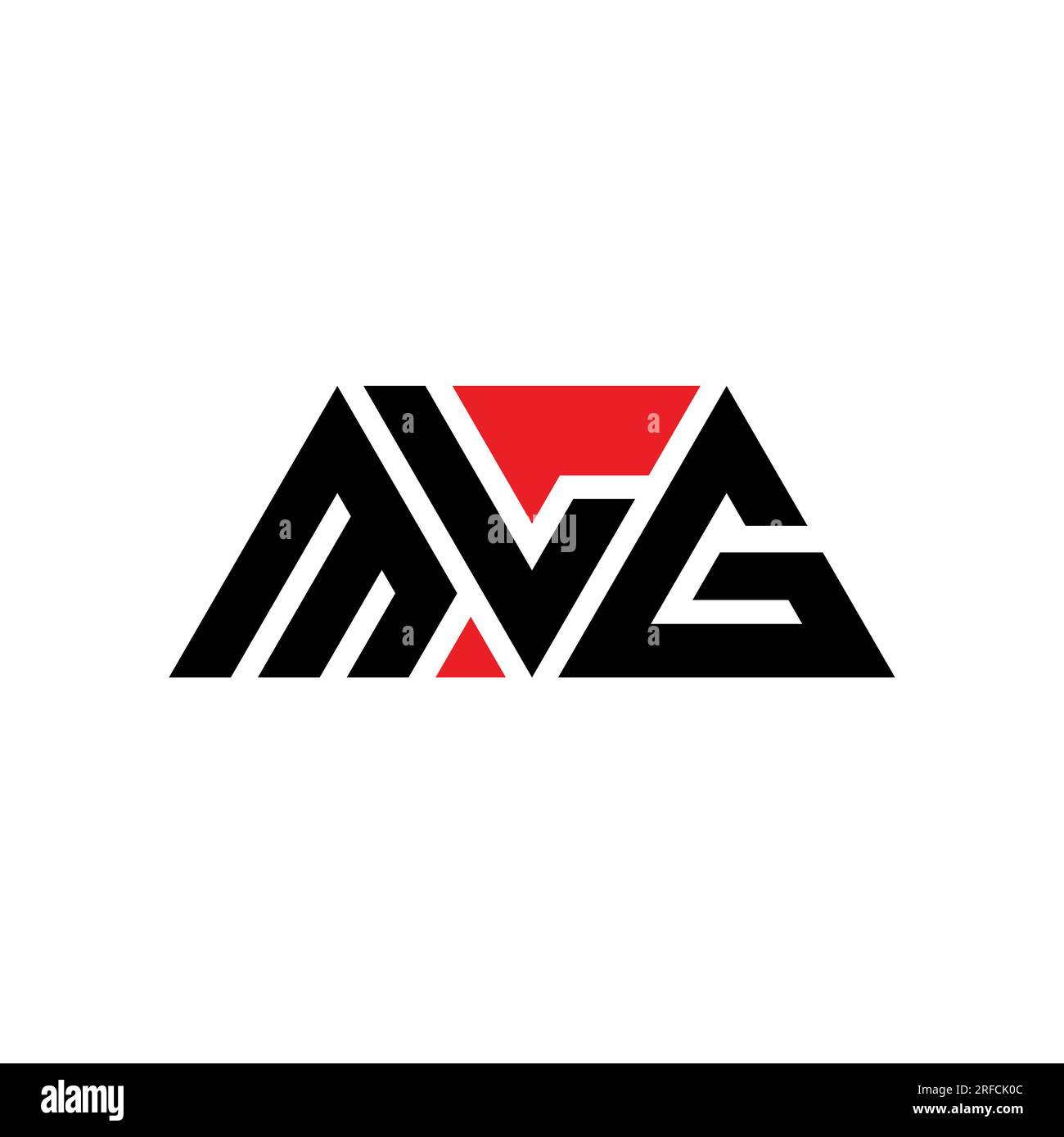 Logo de lettre triangle MLG avec forme de triangle. Monogramme de logo triangle MLG. Modèle de logo vecteur triangle MLG avec couleur rouge. MLG triangul Illustration de Vecteur