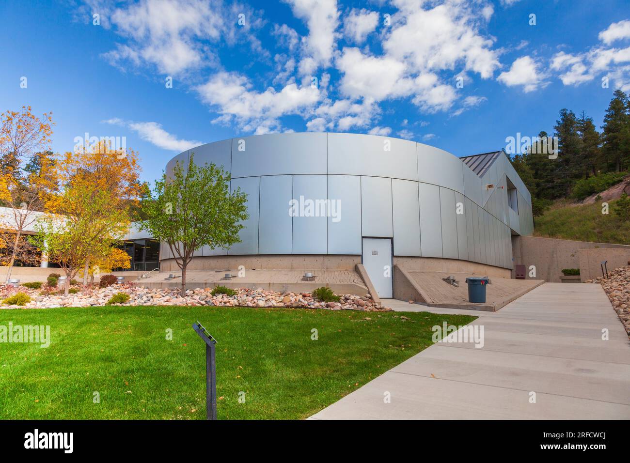 Barry Goldwater Air Force Academy Centre de Visiteurs à Colorado Springs, Colorado. Banque D'Images