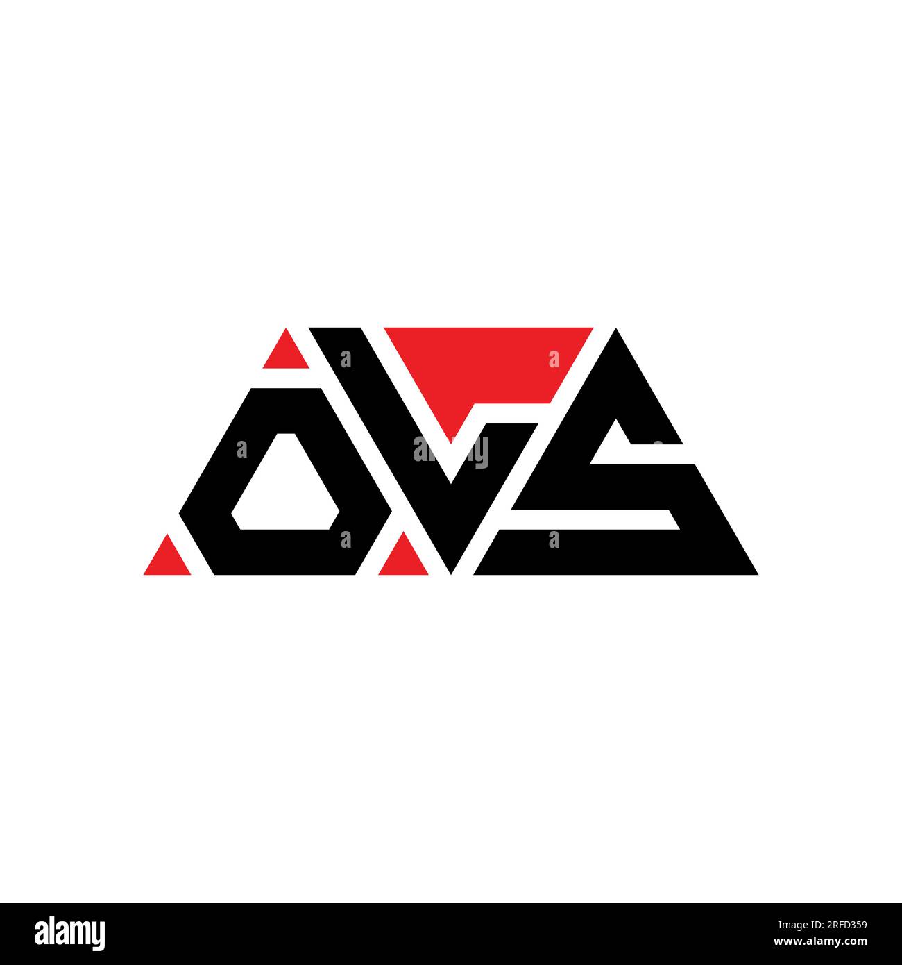 Logo triangle OLS en forme de triangle. Monogramme de logo triangle OLS. Modèle de logo vectoriel triangle OLS avec couleur rouge. OLS triangul Illustration de Vecteur