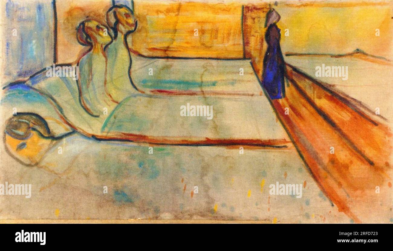 Hospital Ward 1897—1899 par Edvard Munch Banque D'Images