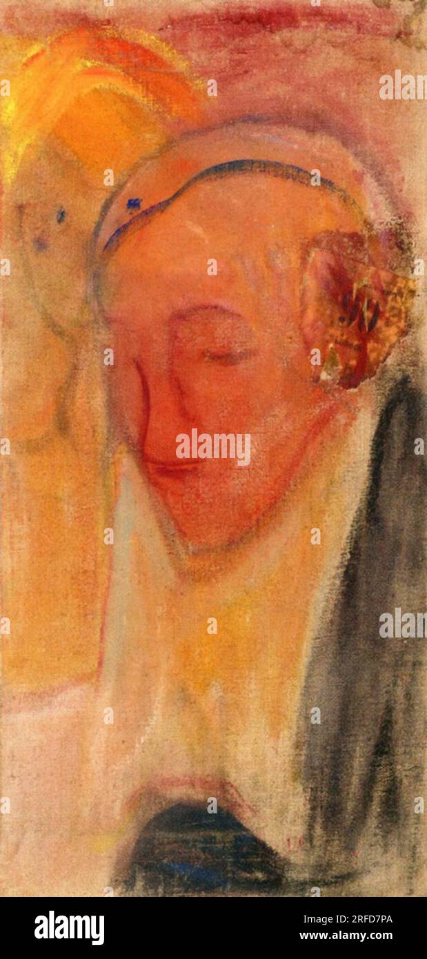 Vieil homme à la barbe 1897—1899 par Edvard Munch Banque D'Images