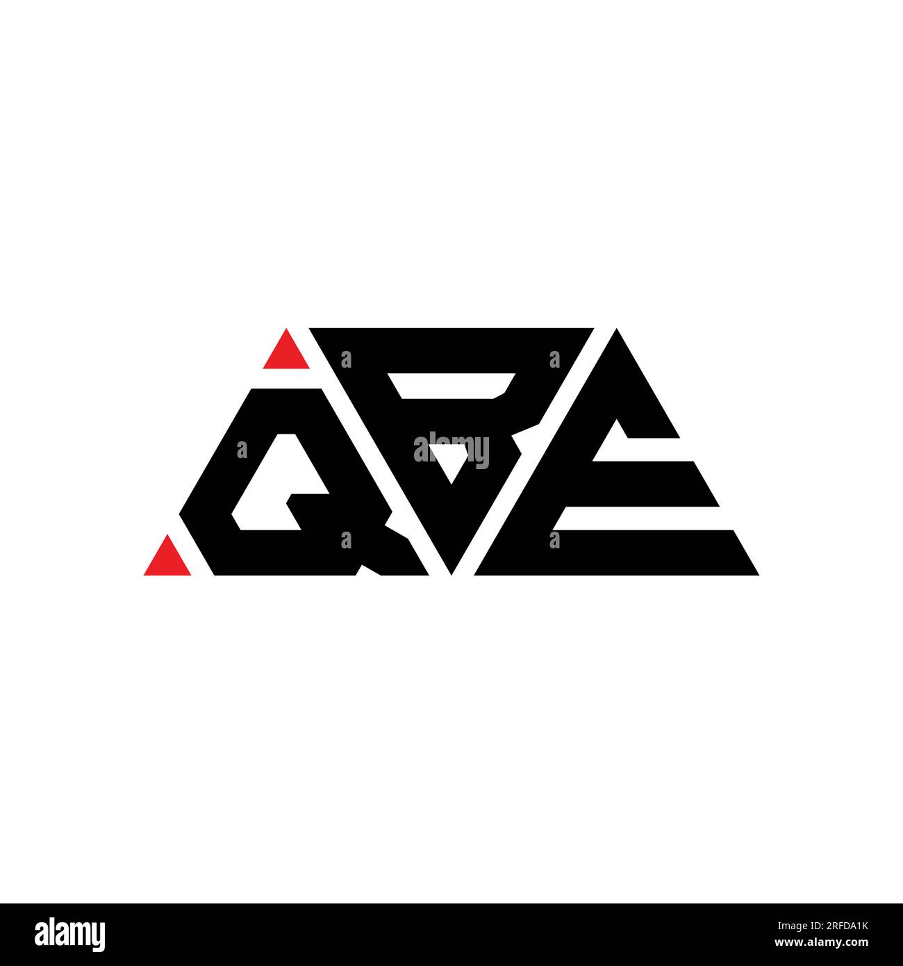Design de logo de lettre triangle QBE avec forme de triangle. Monogramme de conception de logo triangle QBE. Modèle de logo vecteur triangle QBE avec couleur rouge. QBE triangul Illustration de Vecteur