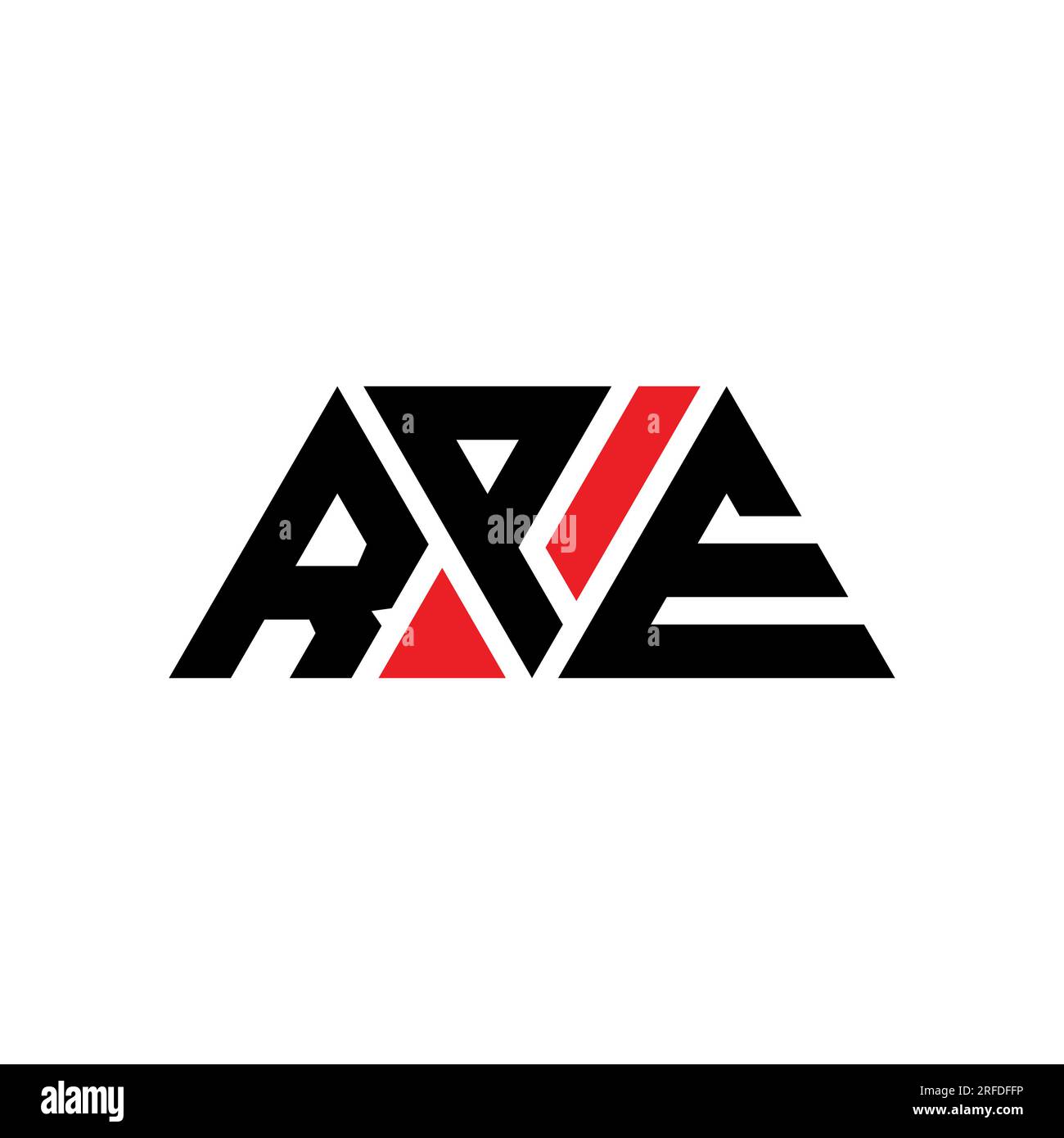 Logo de lettre triangle RPE avec forme de triangle. Monogramme de conception de logo de triangle de RPE. Modèle de logo vecteur triangle RPE avec couleur rouge. RPE triangul Illustration de Vecteur