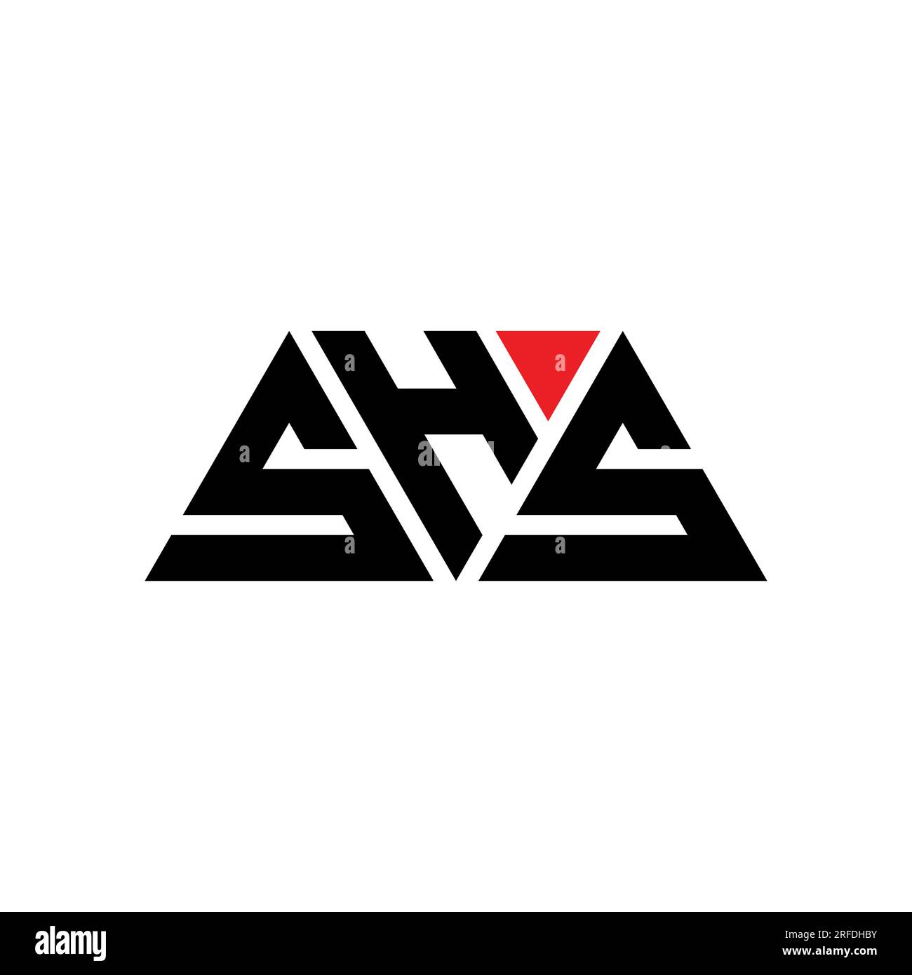 Shs Monogram Logo de lettre triangle SHS avec forme de triangle. Monogramme de logo ...