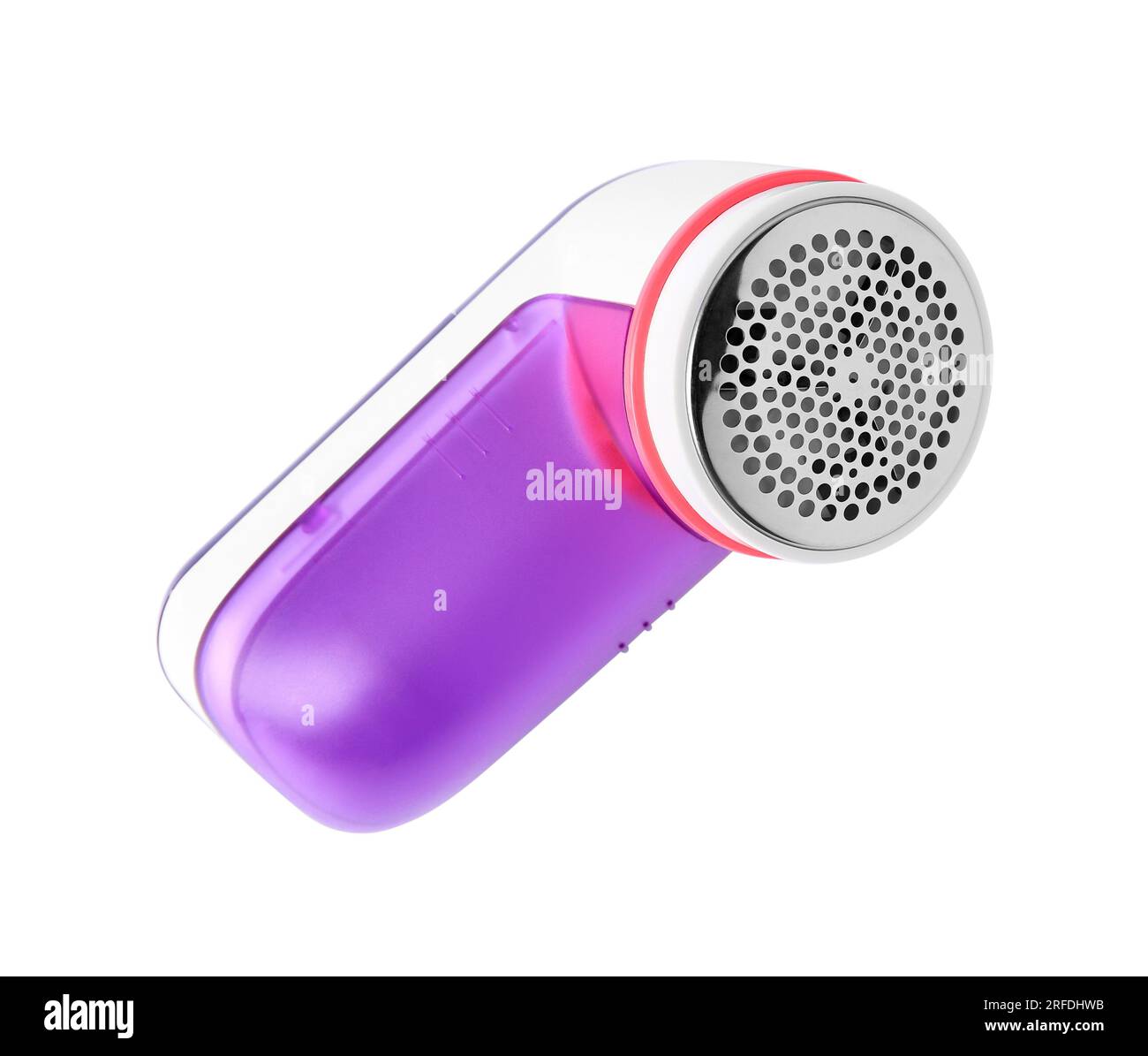 Rasoir en tissu violet moderne sur fond blanc Banque D'Images