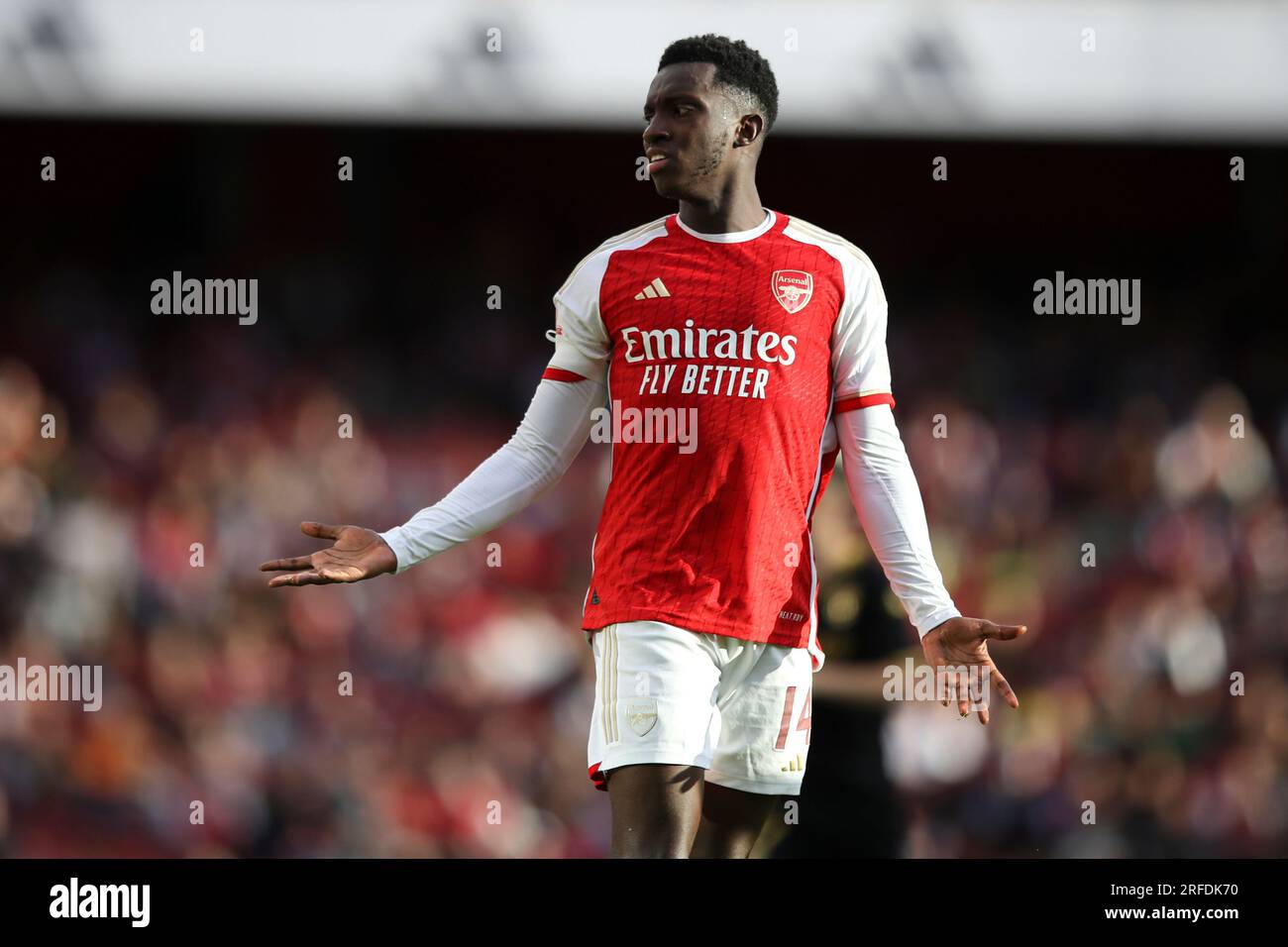 Eddie Nketiah d'Arsenal lors du match de la coupe Emirates entre Arsenal et L'AS Monaco au Emirates Stadium, Londres, le mercredi 2 août 2023. (Photo : Tom West | MI News) crédit : MI News & Sport / Alamy Live News Banque D'Images