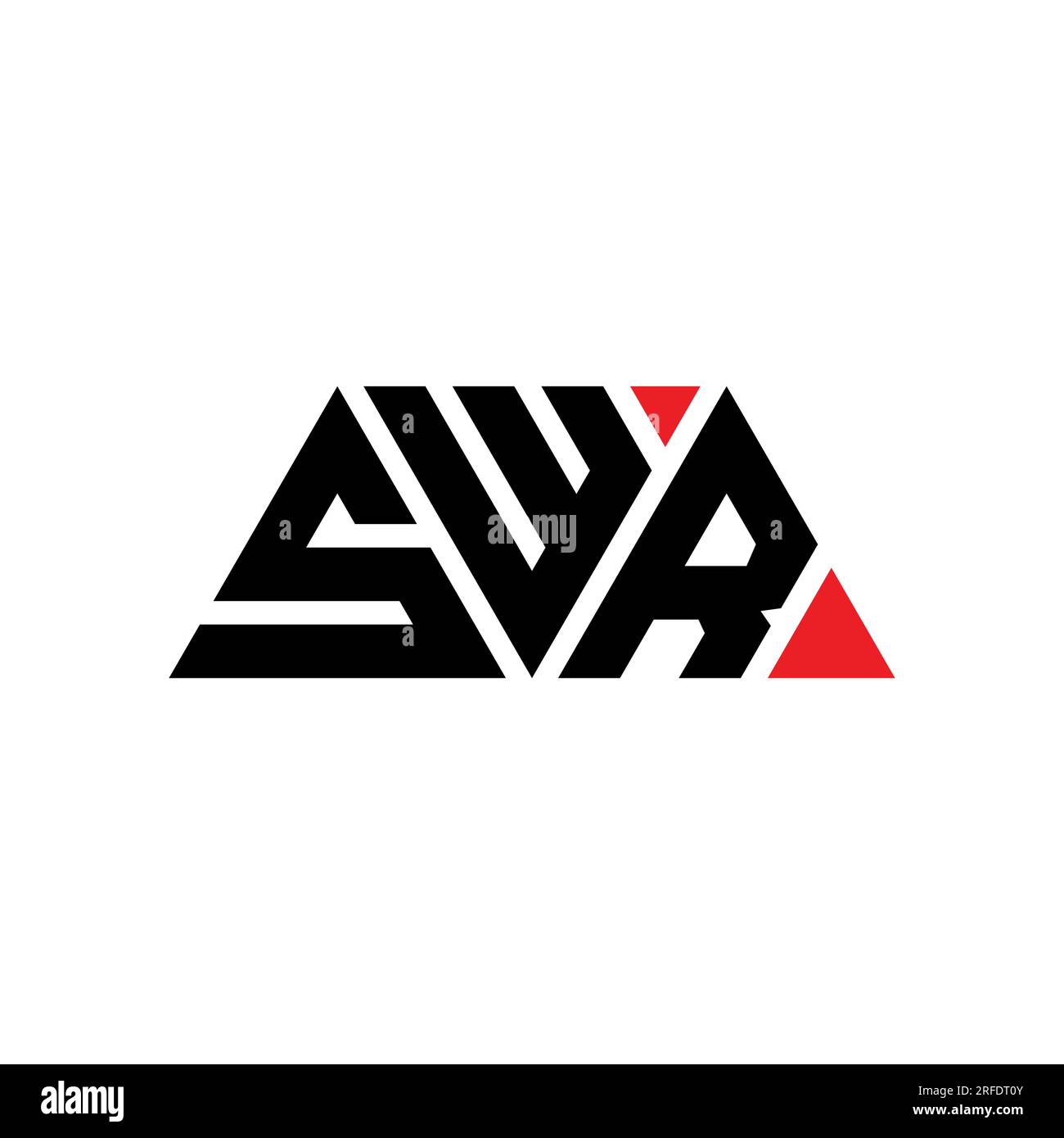 Logo de lettre triangle SWR avec forme de triangle. Monogramme de logo triangle SWR. Modèle de logo vectoriel triangle SWR avec couleur rouge. SWR triangul Illustration de Vecteur