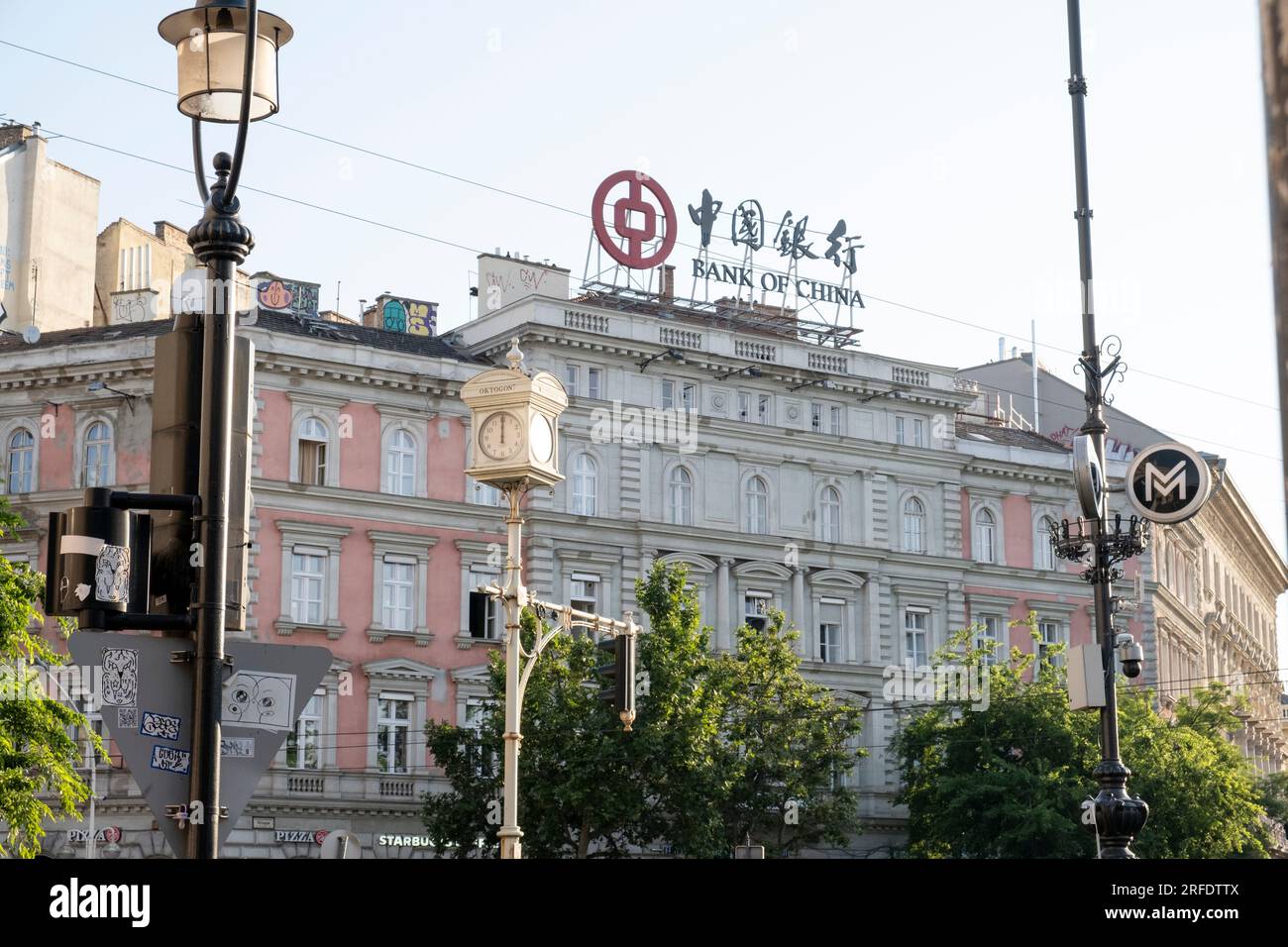 Jonction Oktogon, Pest, centre de Budapest, Hongrie Banque D'Images