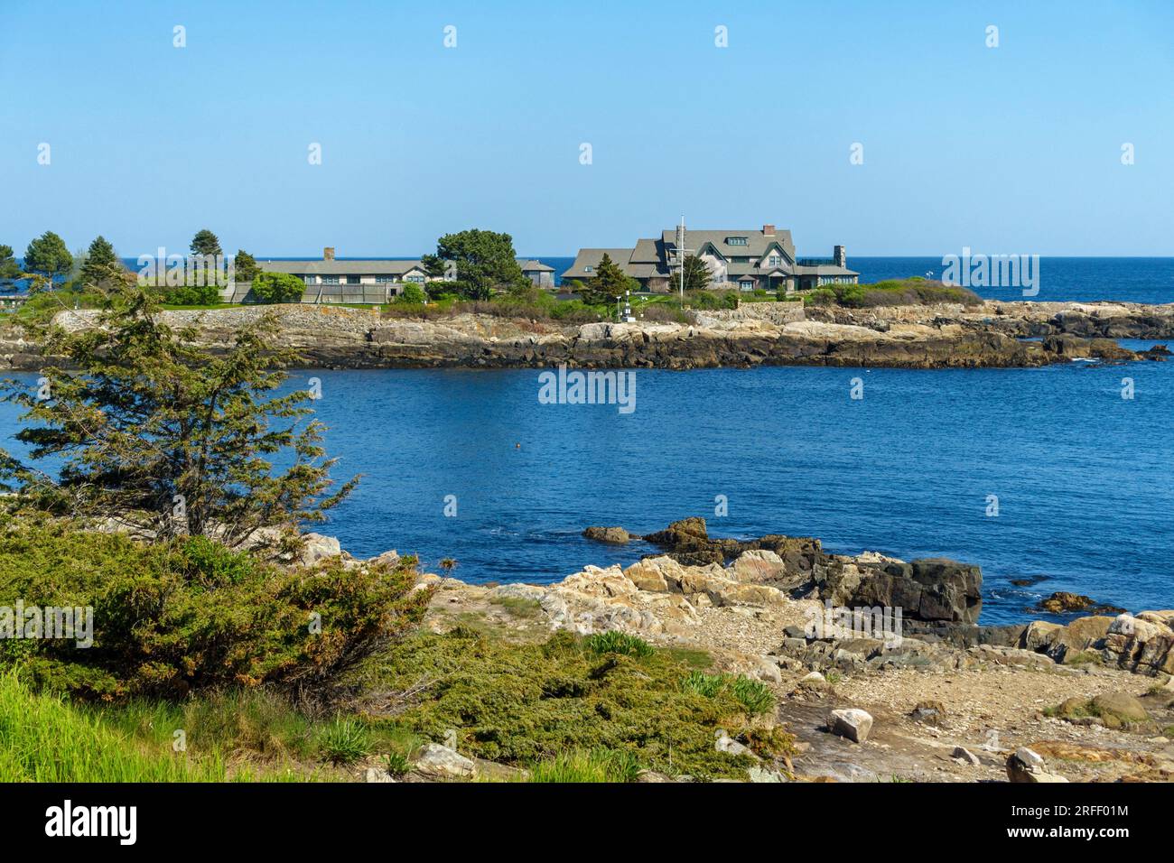 USA, Maine, Walker's point Estate (ou The Bush Compound) est la retraite  estivale de la famille Bush, dans la ville de Kennebunkport Photo Stock -  Alamy