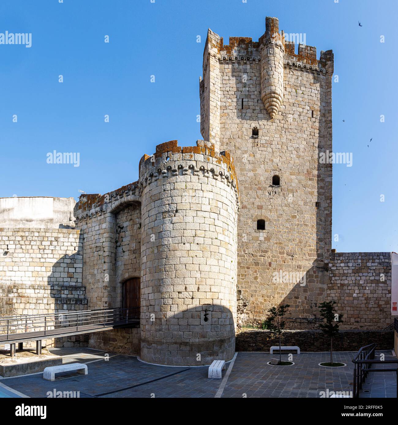 Espagne, Estrémadure, Coria, le château Banque D'Images