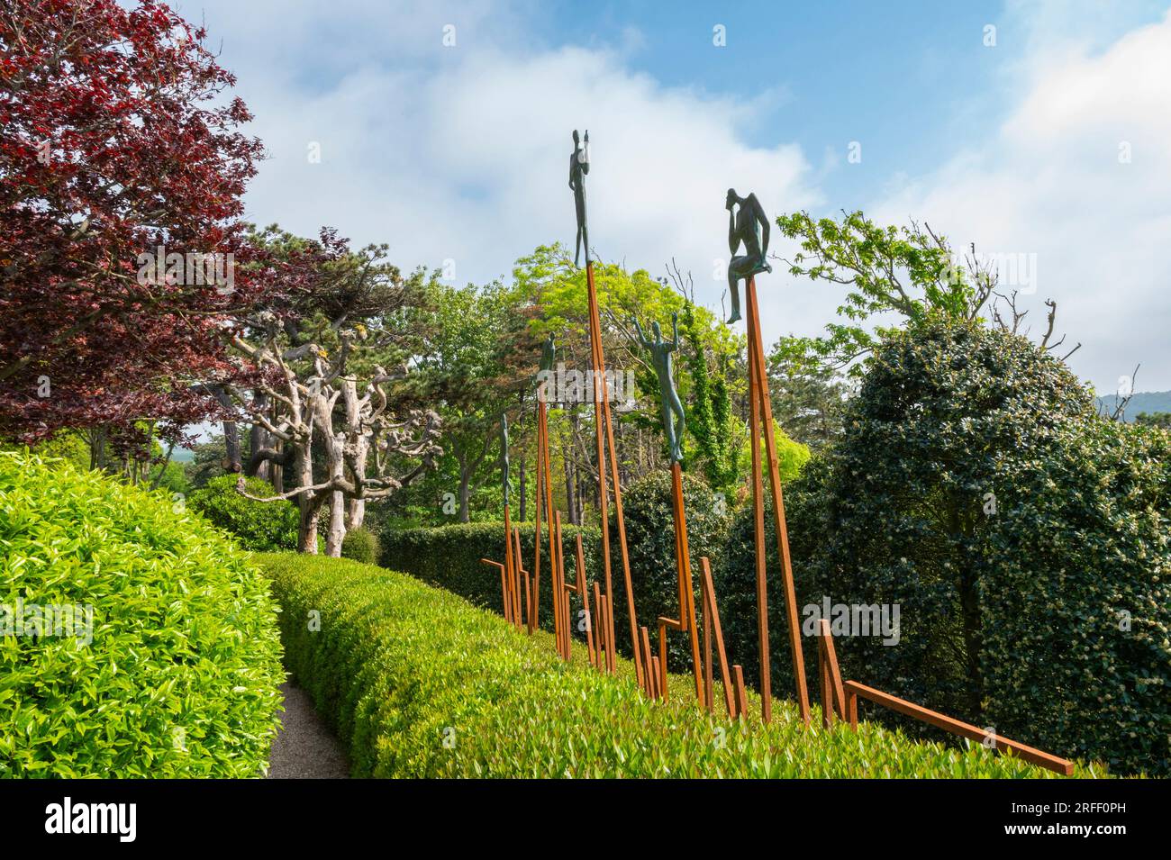 France, Seine Maritime, Etretat, Jardins d'Etretat, sculptures contemporaines Banque D'Images