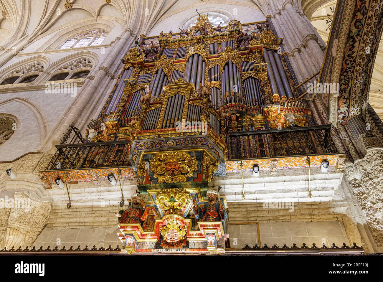 Espagne, Castille-et-Léon, Palencia, cathédrale San Antolin, orgue Banque D'Images