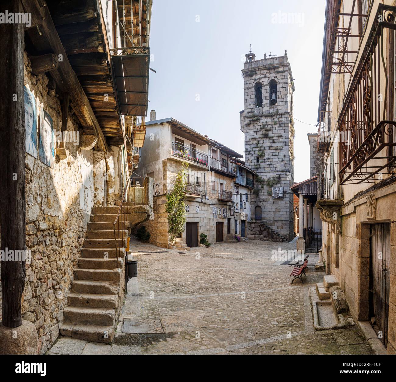 Espagne, Castille et Léon, Mogarraz, l'église Banque D'Images