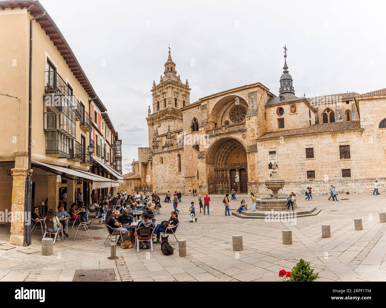 Espagne, Castille-et-Léon, El Burgo de Osma, Plaza de la Catedral Banque D'Images