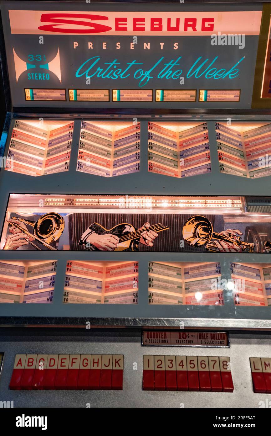 États-Unis, Tennessee, Memphis, Soulville, Stax Museum, juke-box des années 50 Banque D'Images