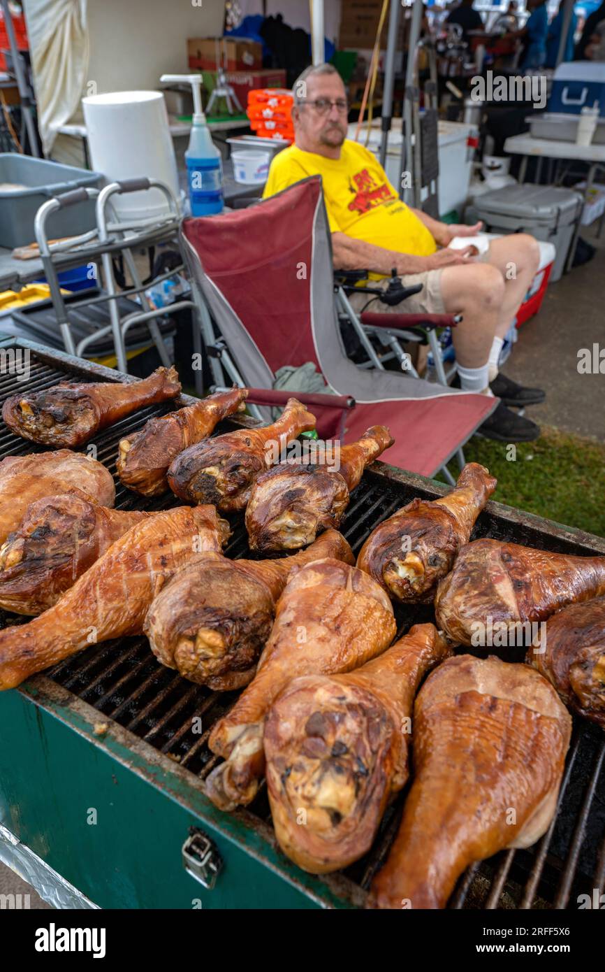 États-Unis, Louisiane, Breaux Bridge, festival des écrevisses, jambes de dinde Banque D'Images