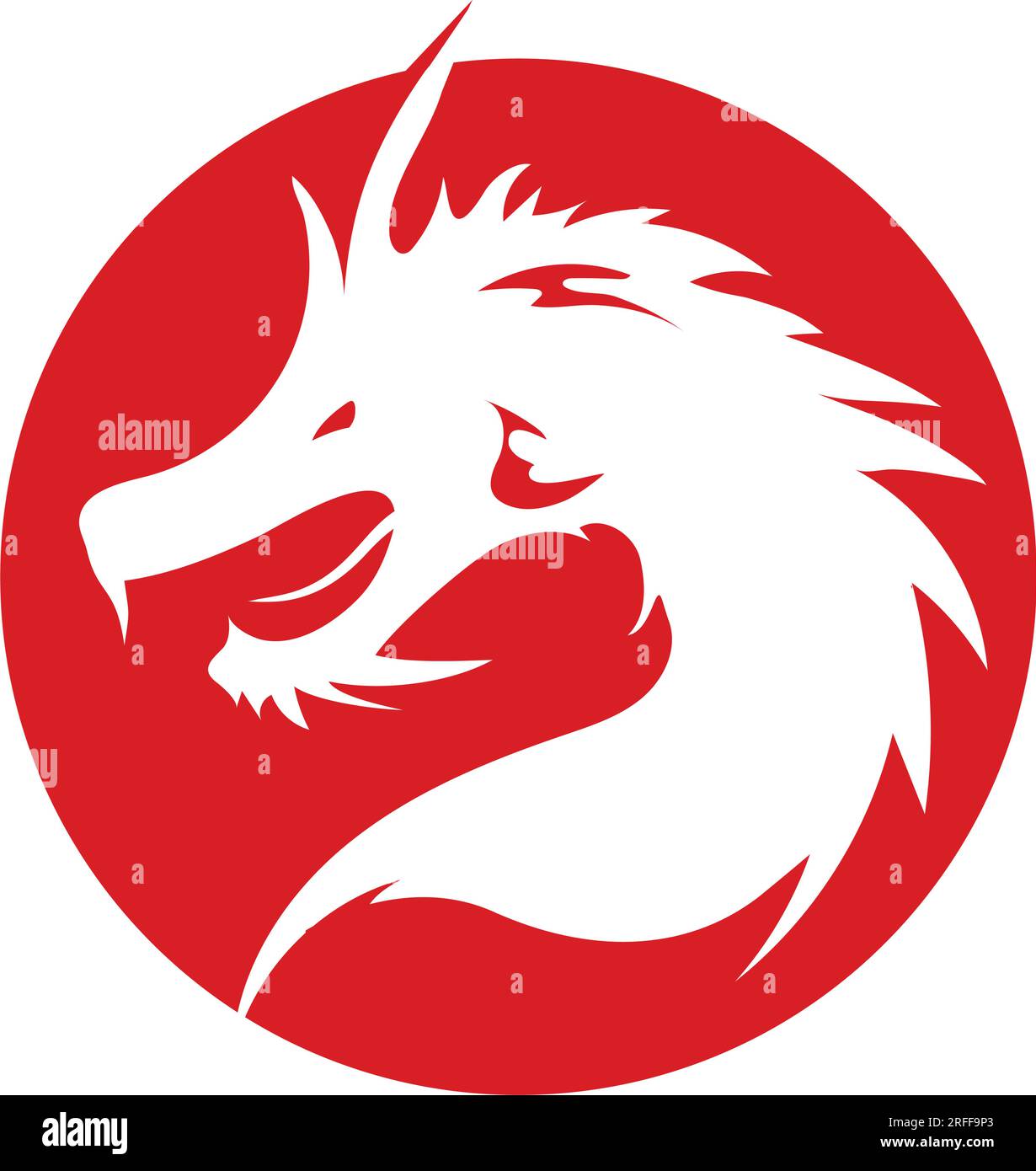 modèle d'illustration vectoriel du logo dragon head Illustration de Vecteur