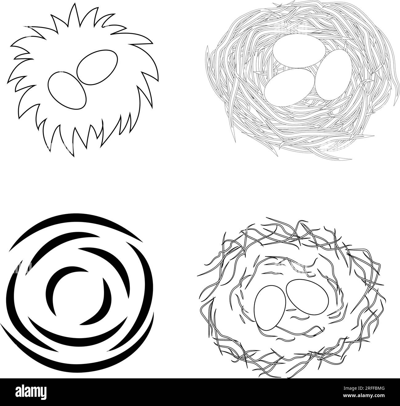 design de modèle vectoriel d'icône bird's nest Illustration de Vecteur