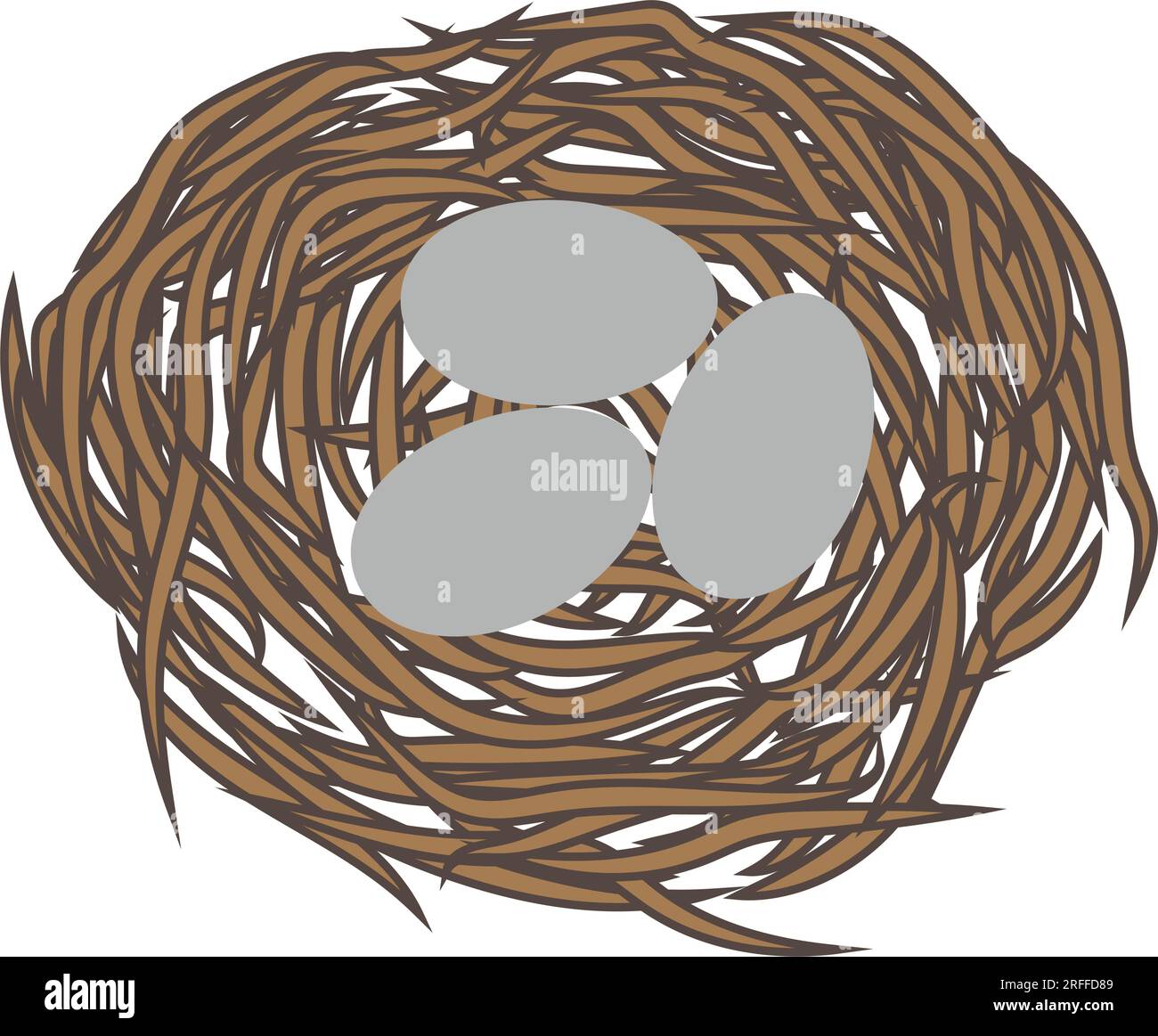 design de modèle vectoriel d'icône bird's nest Illustration de Vecteur