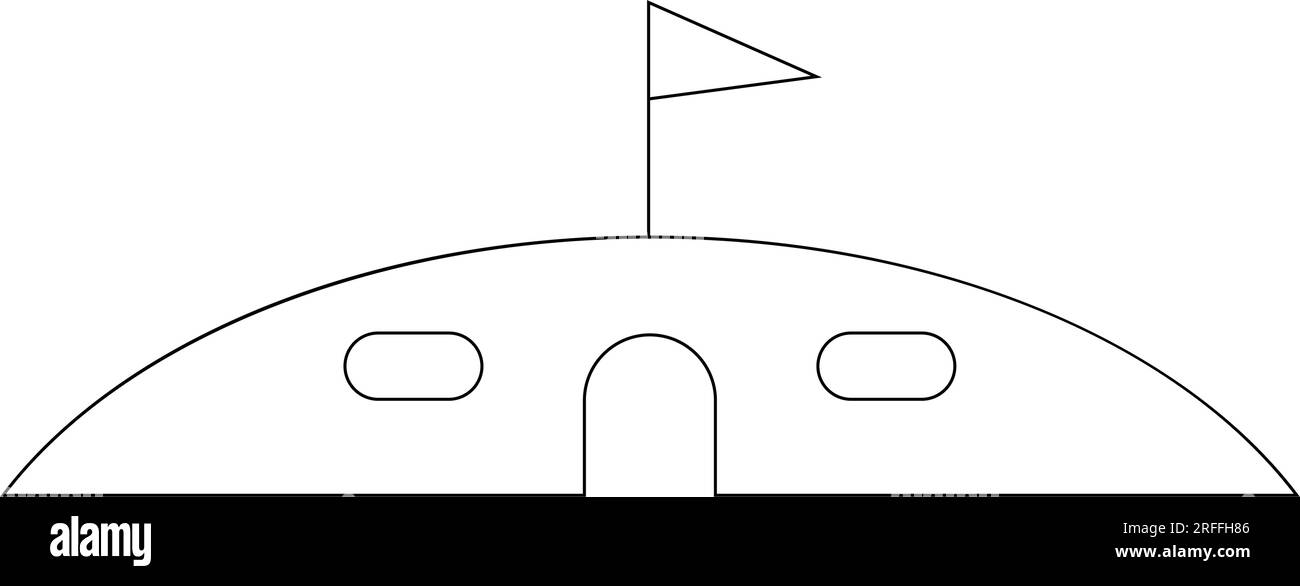conception d'illustration vectorielle d'icône de bunker Illustration de Vecteur