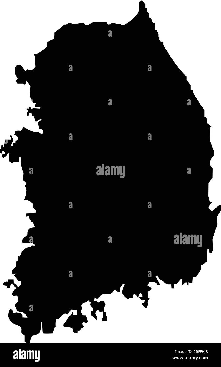 conception d'illustration vectorielle d'icône de carte de corée du sud Illustration de Vecteur