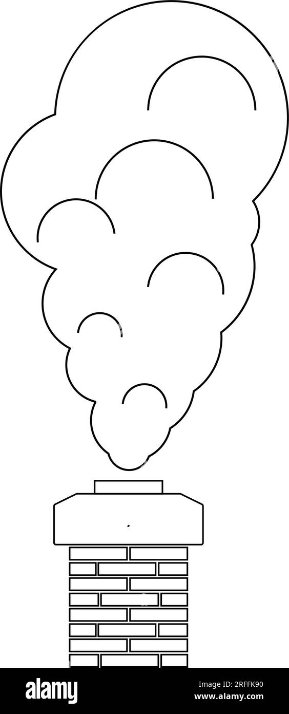 conception de symbole d'illustration vectorielle d'icône de cheminée Illustration de Vecteur