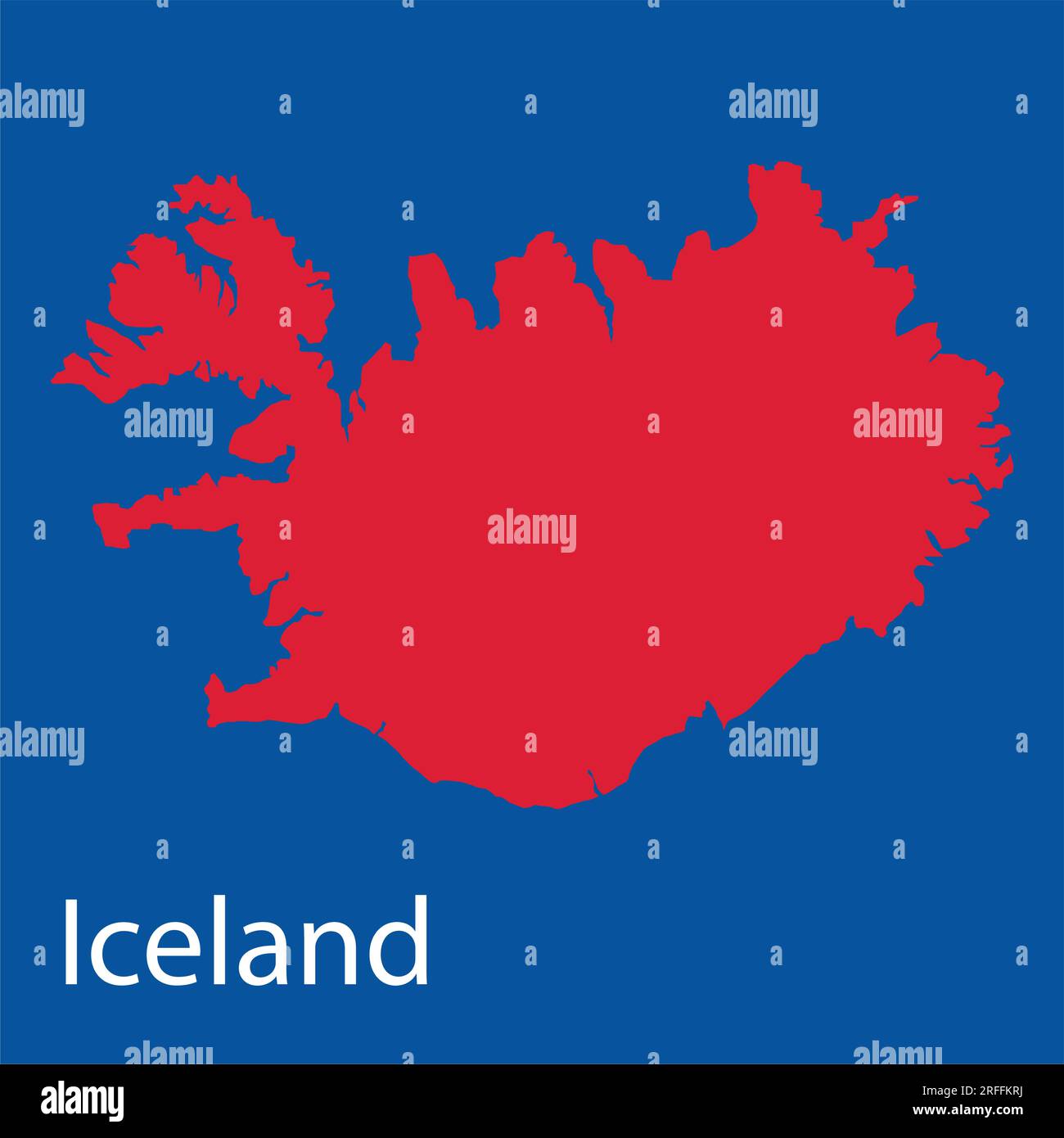 conception d'illustration vectorielle d'icône de carte d'islande Illustration de Vecteur