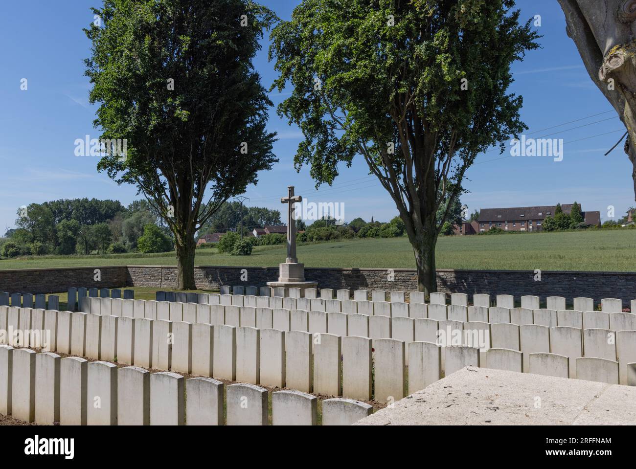 Cimetière du char CWGC près de Guemappe en France Banque D'Images