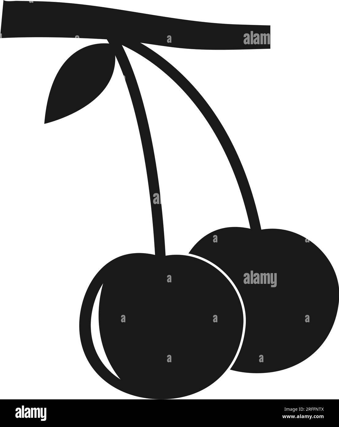 conception d'illustration vectorielle d'icône de fruit de cerise Illustration de Vecteur